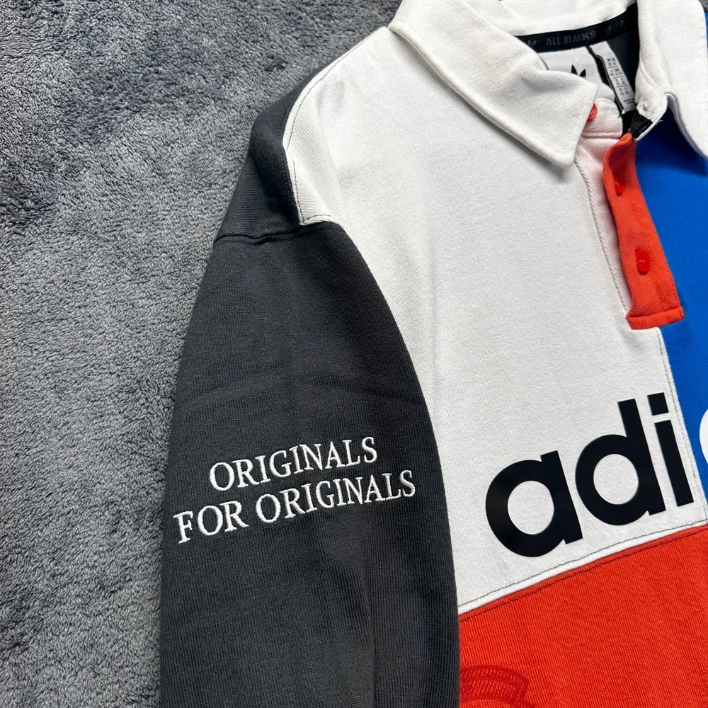 Adidas Originals All Blacks Rugby Polo Shirt Mens XL Colorblock NWT KG4638
